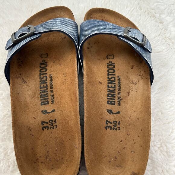 Birkenstock Madrid Women's Slide Sandals - Blue, 6.5 Bohemian/Clean/Cottage Core - Picture 5 of 6